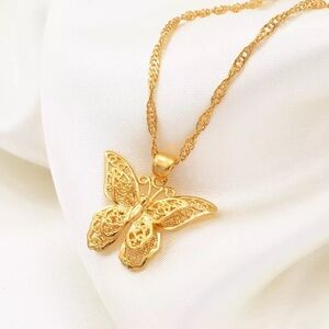 Butterfly necklace, butterfly pendant